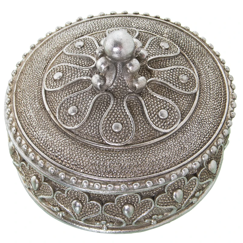 Joyero Resin Plateado 14 x 10 cm - Image 1