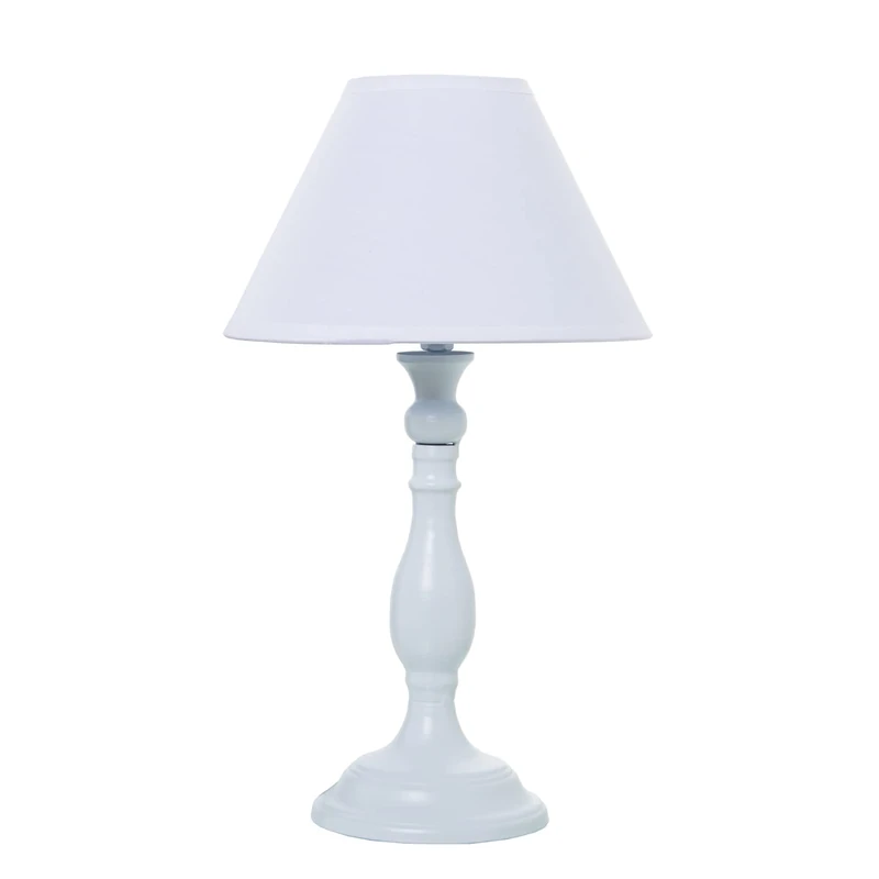 AlexandreHouse LáMPARA SOBREMESA Metal Blanco+92268, 1XE14 MAX40W NO INCLUI_°20X35CM, Base: °11X26CM