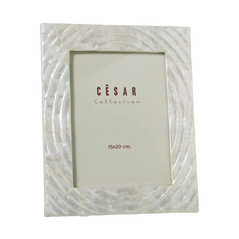 AlexandreHouse Nacar photo holder 15 x 20 cm Natural Ondas Relief - Image 1