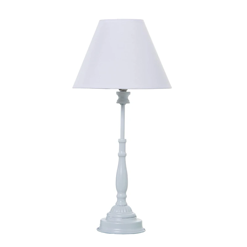 AlexandreHouse LáMPARA SOBREMESA Metal Blanco+92264, 1XE14 MAX40W NO Includes_°23X49CM Base: °11X36CM