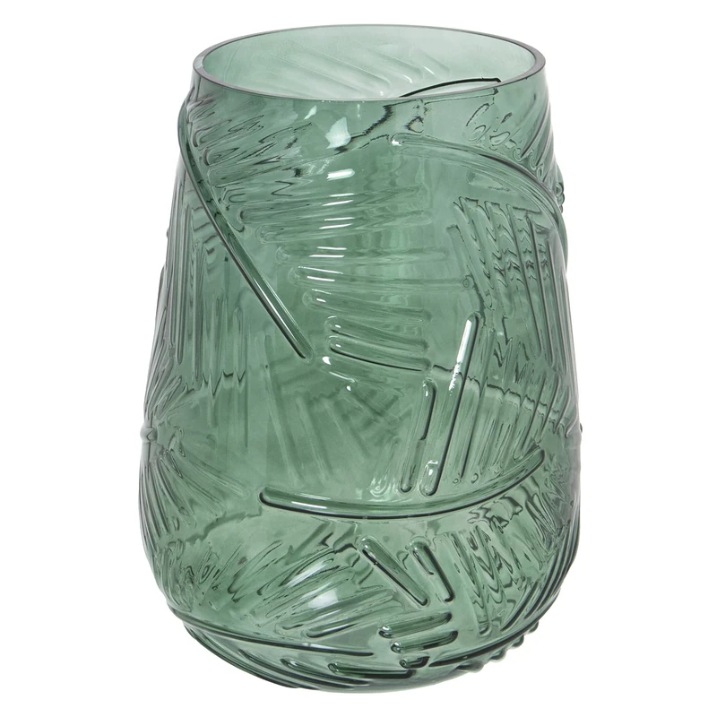 Jarron Crystal Green 18 x 25 cm, Mouth: 13.5 cm, Base: 9 cm - Image 1