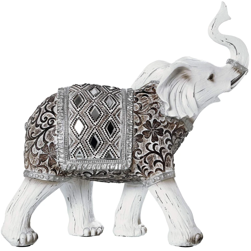 Resin Figure Elephant Blue_26.5x9.5x25.5cm - Image 1