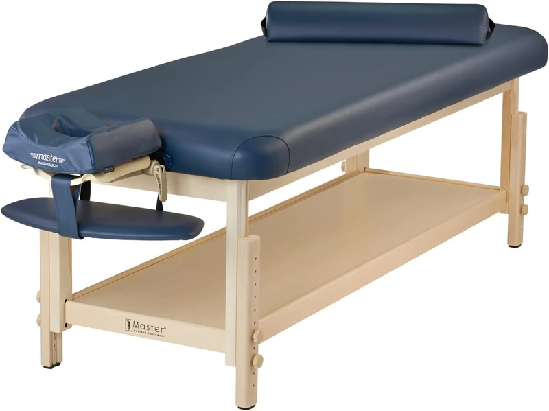 Master Massage 76cm Laguna Stationary Wooden Massage Table Spa Table, with Height Adjustable, Perfect for Salon, Beauty, faceial, Tattoo Use.