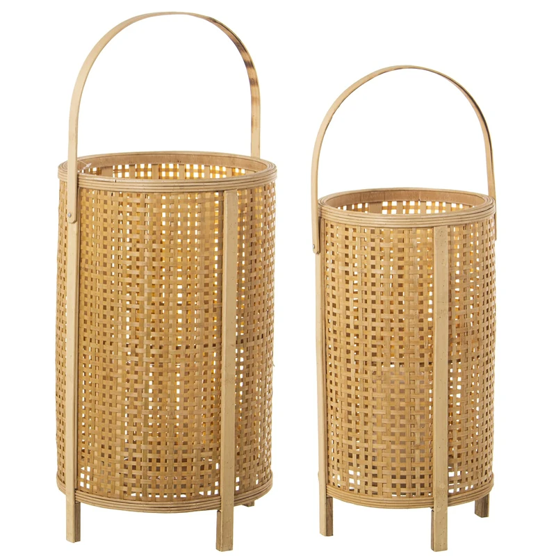 Set of 2 Natural Bamboo Butterflies 30 x 51 + 24 x 47 cm - Image 1