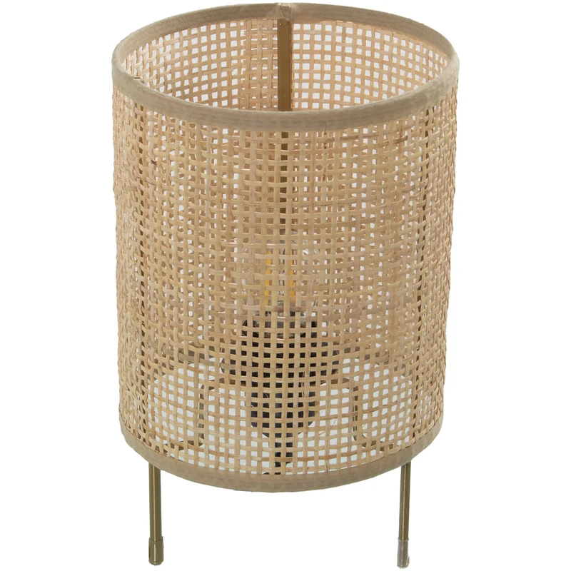 LÁMPARA SOBREMESA MIMBRE/METAL1XE27 MAX40W NOT INCLUDED_°16X26CM