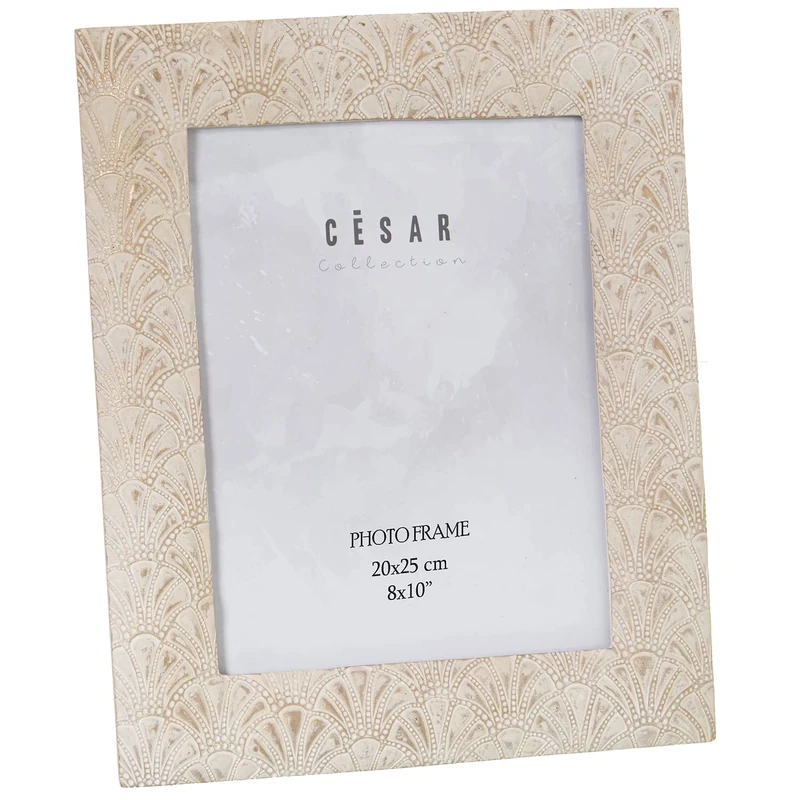 Photo Frame Resin 20 x 25 cm White Envejecido Ext: 27 x 1.5 x 32 cm