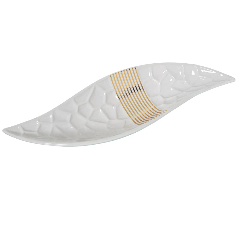 Ceramic Center Blanco Grey/Gold 41 x 14 x 6 cm - Image 1