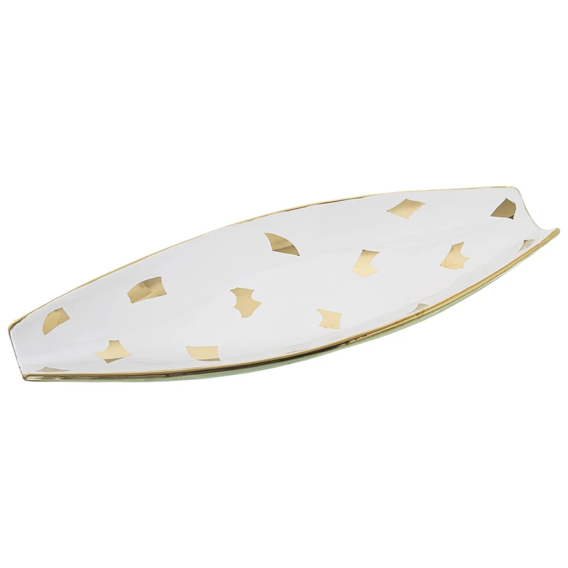 Ceramic Center Blanco Dorado 45 x 16 x 6 cm - Image 1