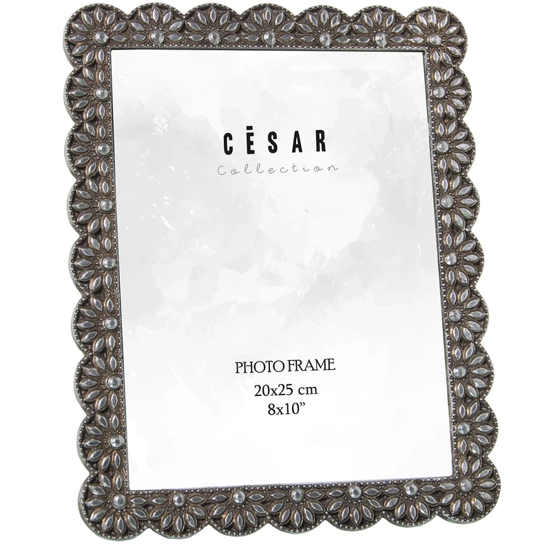 AlexandreHouse Resin Photo Holder 20 x 25 cm Plate EXT: 23.5 x 1.2 x 28.5 cm