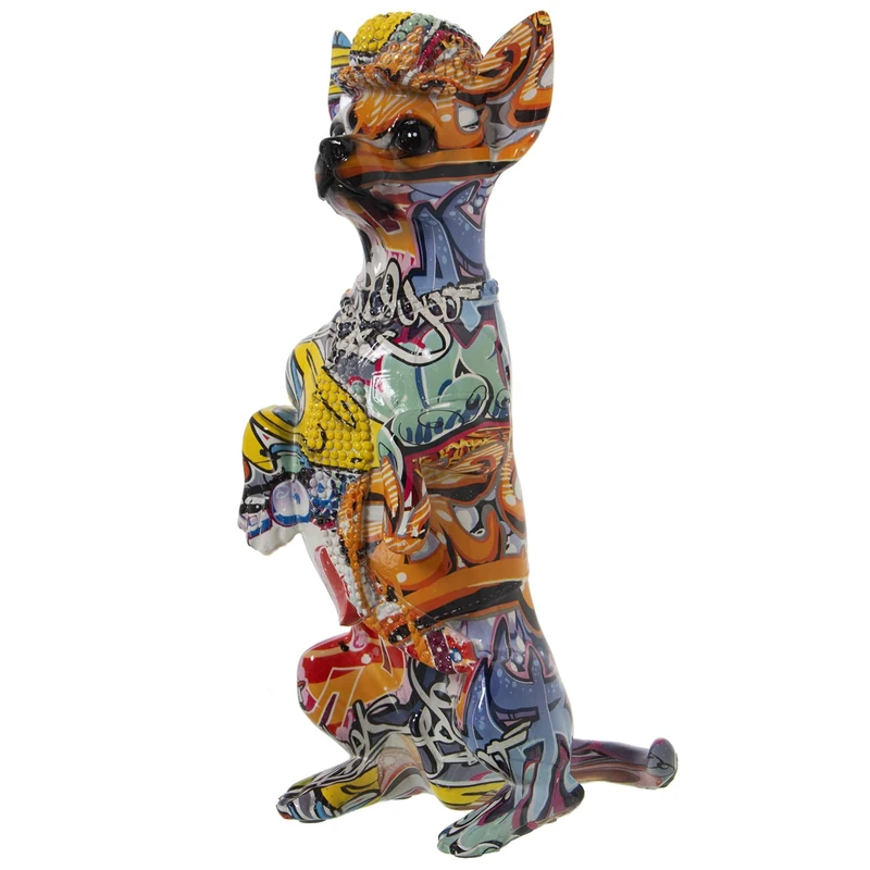 Perro Resin Figure, Graphite, Multi-Colour, 14 x 11 x 30 cm - Image 1