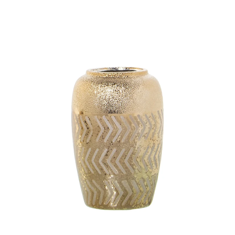 JARRÓN CERÁMICA DORADO_°13X20CM - Image 1