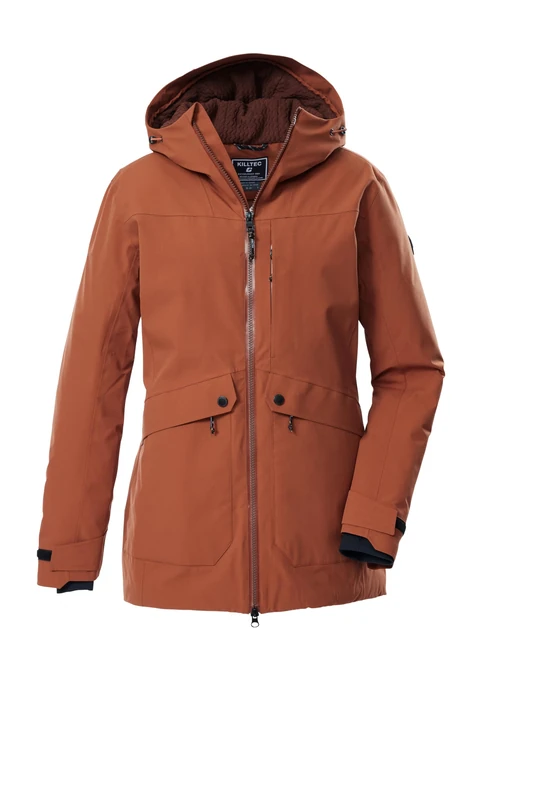 Killtec KOW 16 WMN PRK 43310-000 Women's Outdoor Parka/Functional Parka with Hood Copper Brown 38