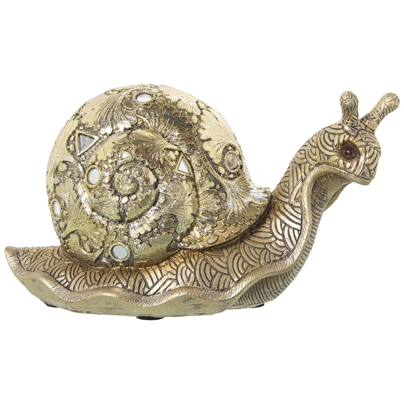 AlexandreHouse Caracol Dorada Resin Figure, 22 x 10 x 12 cm