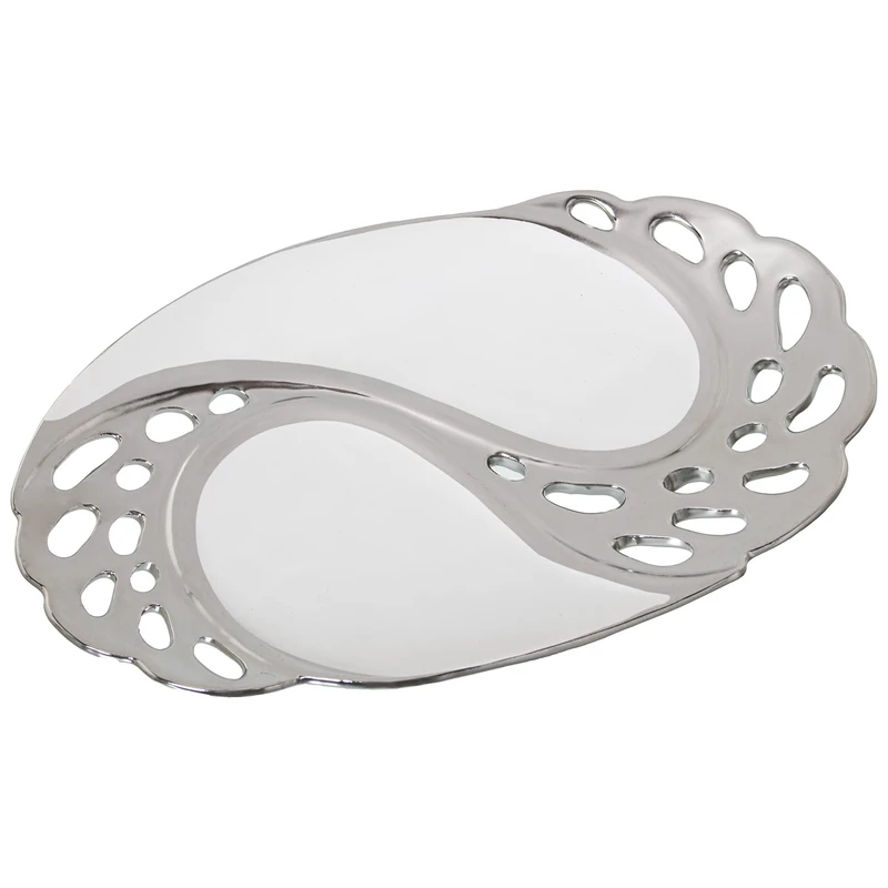 Ceramic Centre Blanco Plateado 30 x 18 x 2.5 cm - Image 1