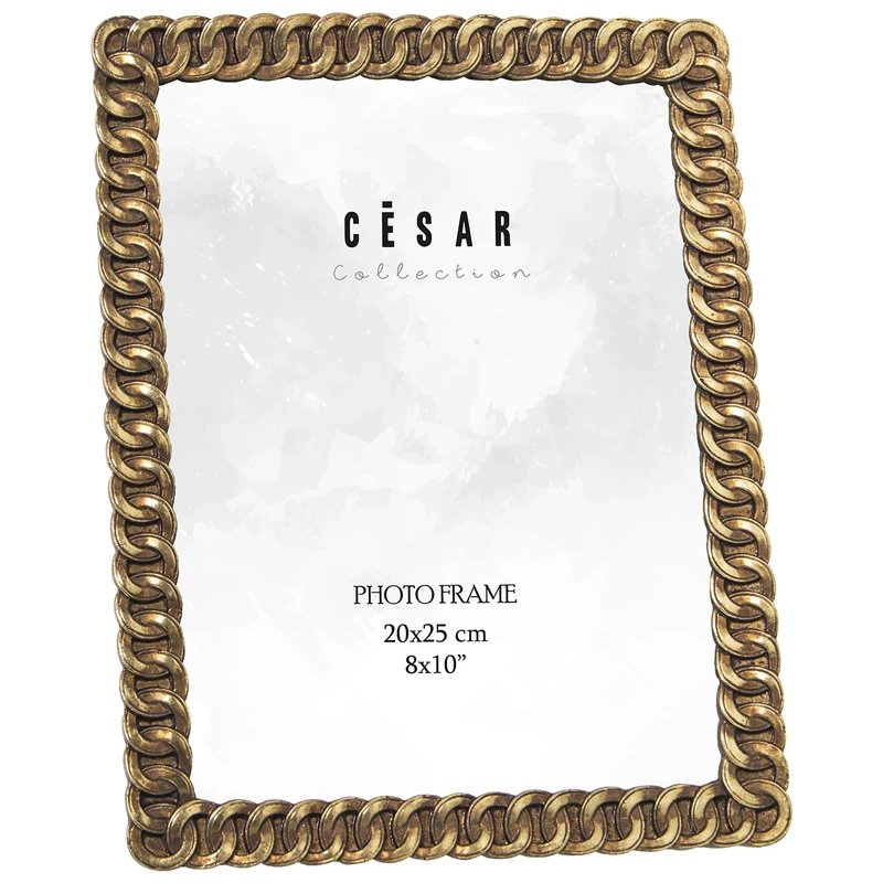 AlexandreHouse Dorado Resin Photo Holder 20 x 25 cm Ext: 22.6 x 1.6 x 28 cm