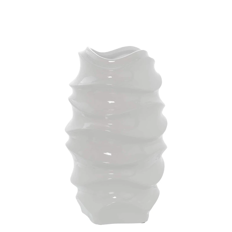 JARRÓN CERÁMICA 33 CM BLANCO BRILLO_°20X33CM