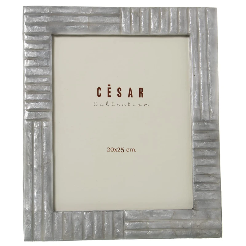 Photo frame Nácar 20 x 25 cm Lineas GRIS_EXT:27X32X1CM - Image 1