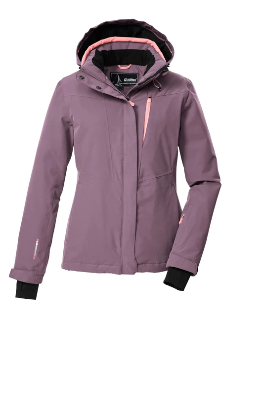 Killtec KSW 25 WMN Ski Jacket/Functional Jacket with Zip-Off Hood and Snow Guard Purple 46 43411-000