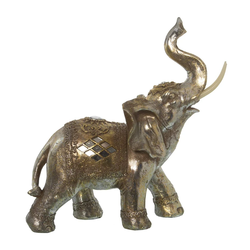 AlexandreHouse Resin Elephant Figure, 34 x 17 x 34 cm