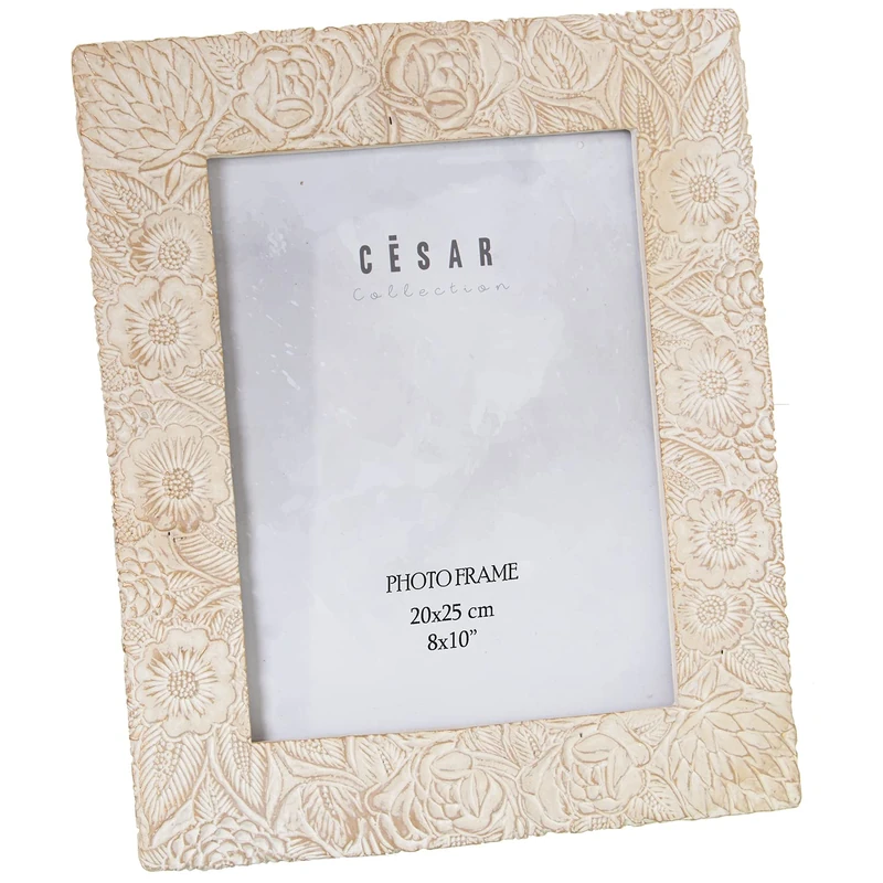 Photo Frame Resin 20 x 25 cm White Envejecido Ext: 27 x 2 x 32 cm