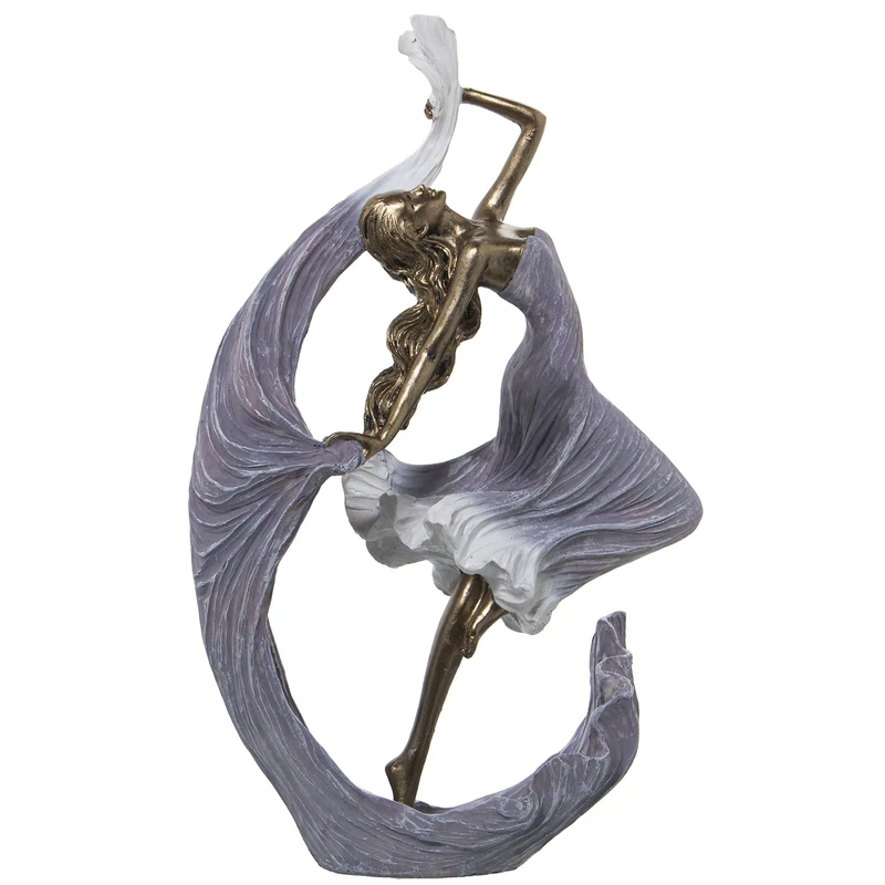 DAMA Dorada/Blanca Resin Figure, 18 x 8 x 29 cm - Image 1