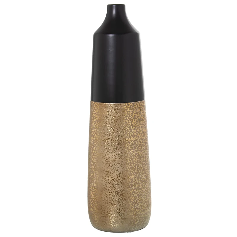 JARRÓN CERÁMICA Black/Gold °14X49 cm