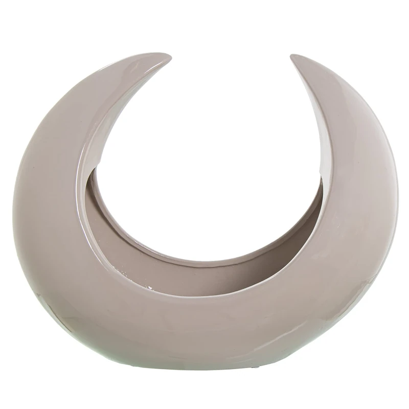 Centro Luna Cerámica Gris Claro Brilli_34 x 14 x 28 cm - Image 1