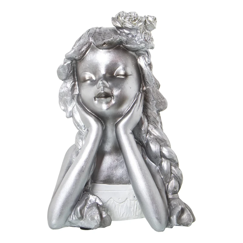 Resin Figure Nina Plateada 17 x 14 x 26 cm - Image 1