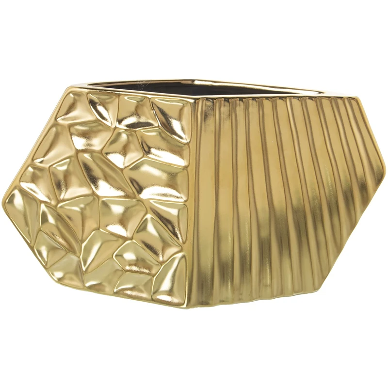JARRÓN Ceramica Dorado 29X9X16 cm - Image 1