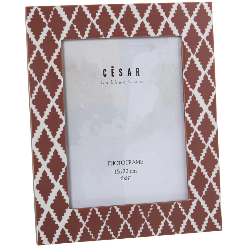 Photo frame 15x20 cm resin/madera_ext: 21.5x26.7x1.7 cm