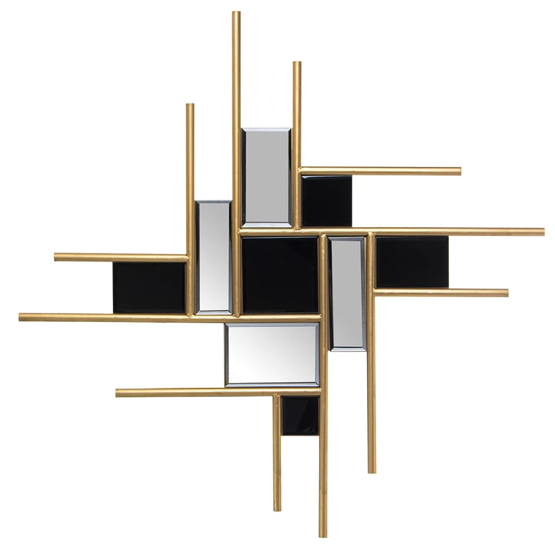 AlexandreHouse ADORNO PARED METAL DORADO/BLACK_80X1.5X80CM