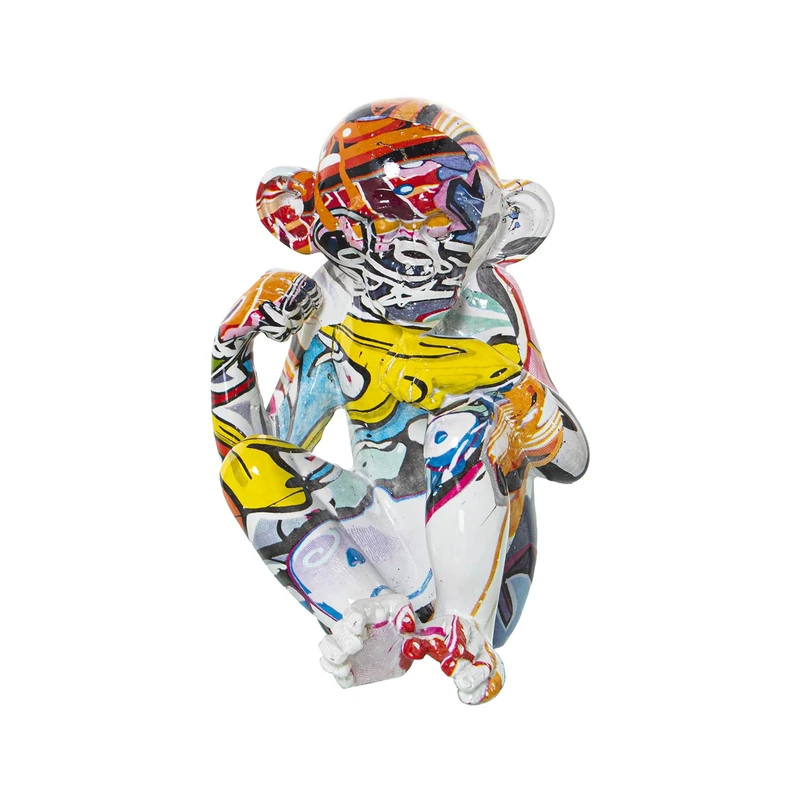 Resin Figure Mono Oir Graphite 13 x 10 x 15 cm - Image 1