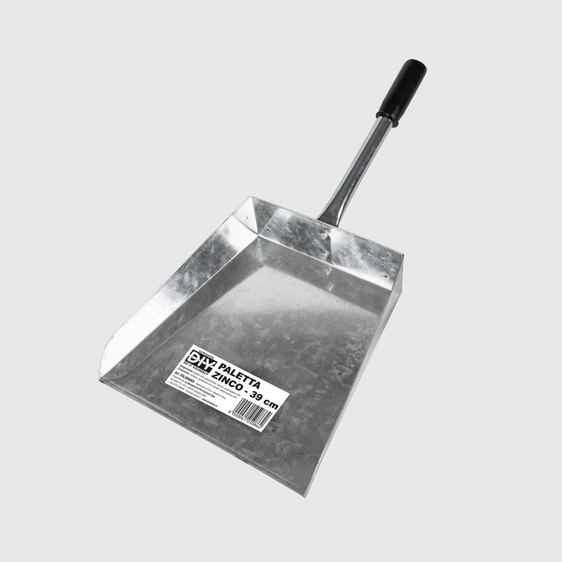 La Briantina Galvanized Iron Dustpan 39 x 21 x 12.5 cm - Corrosion Resistant, Ideal for Gardening and Outdoor Waste Collection, Plastic Handle - Image 1