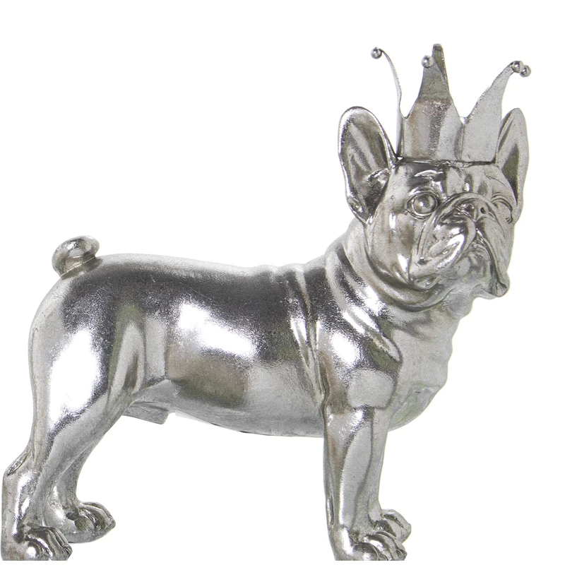 Perro Resin Figure with Crown platedado_24x11x23cm - Image 1