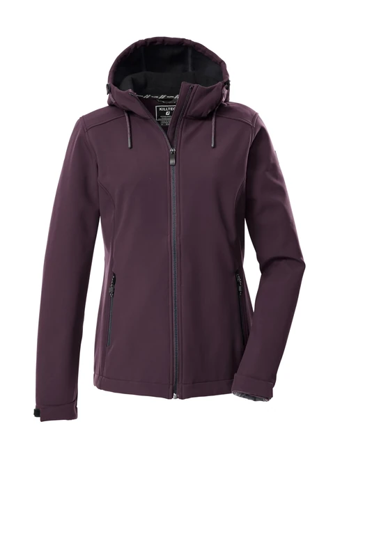 Killtec KOW 8 WMN SFTSHLL JCKT Women's Softshell Jacket with Hood, Plum, 40, 43300-000