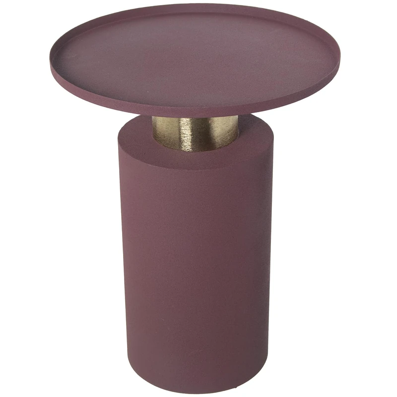 Mesa Auxiliar Metal Esmaltadovilla/Dorado_°36X46 cm