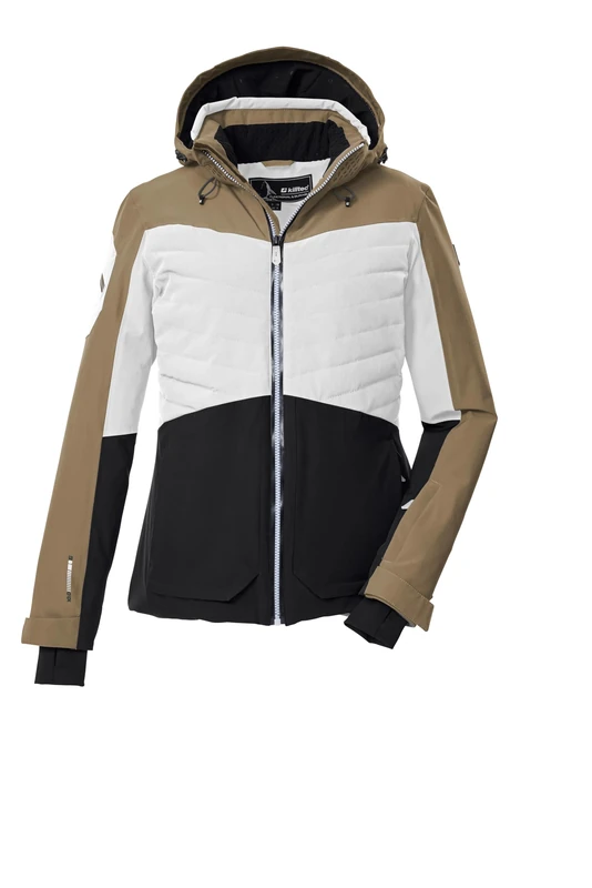 Killtec KSW 30 WMN Ski Jacket/Functional Jacket with Zip-Off Hood and Snow Guard Off-White 44 43416-000