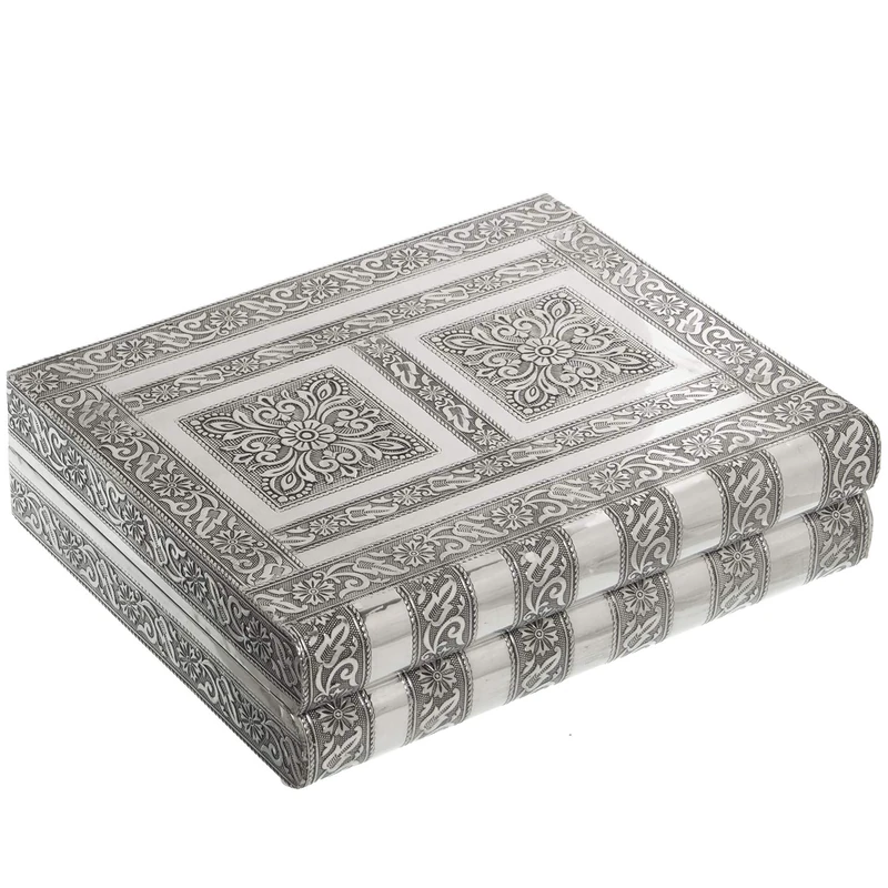 AlexandreHouse Joyero Metal Plate C/Espejo 27 x 21 x 7 cm - Image 1