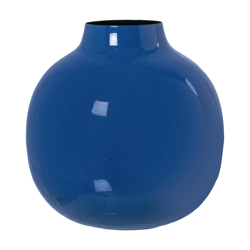 JARRÓN METAL ESMALTADO AZUL_°21X21CM - Image 1