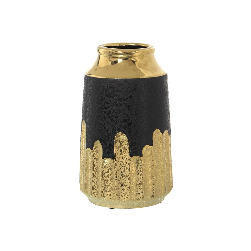 JARRÓN CERÁMICA Black/Gold °12X20 cm - Image 1