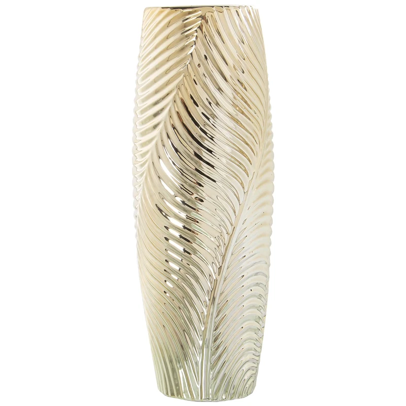 JARRÓN CERÁMICA Dorado 15X40 cm - Image 1