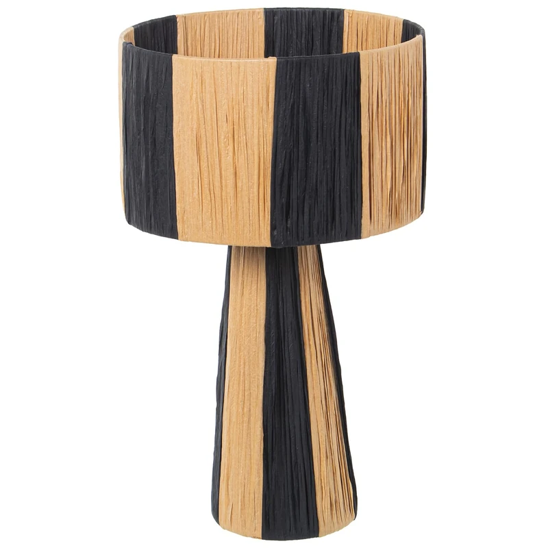 LÁMPARA SOBREMESA Rafia/Metal/Natural, 1XE27 MAX.60W_25X25X41CM - Image 1