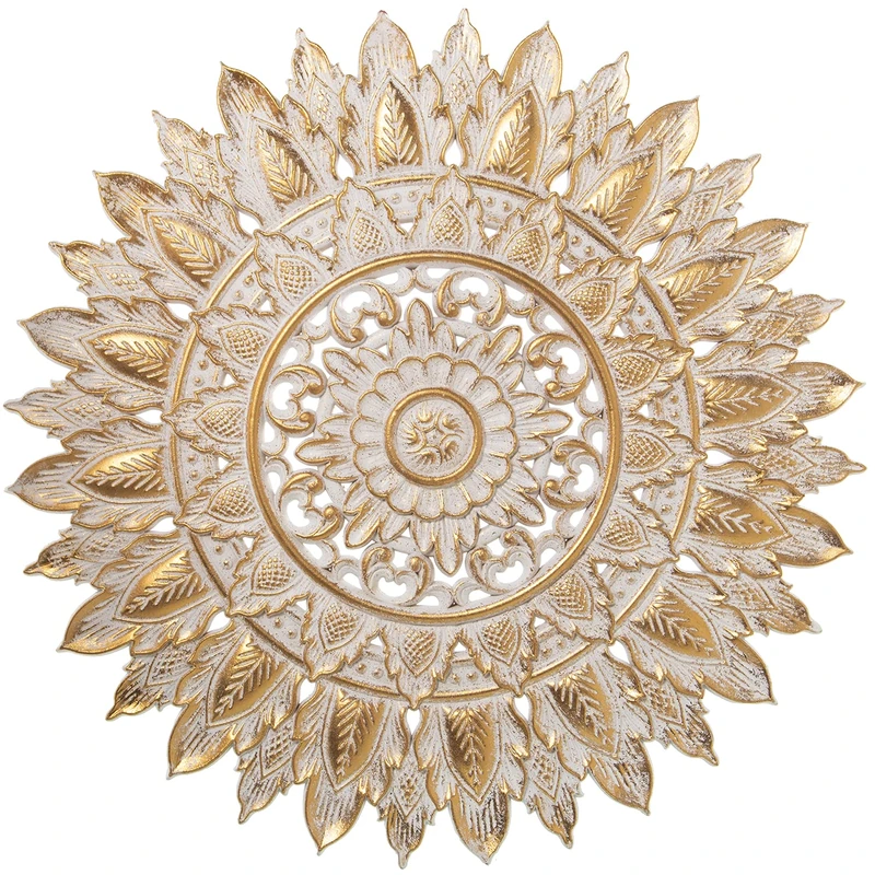 AlexandreHouse Madera Calado Dorado/White Rectangular 70 x 1.8 cm, Madera: DM