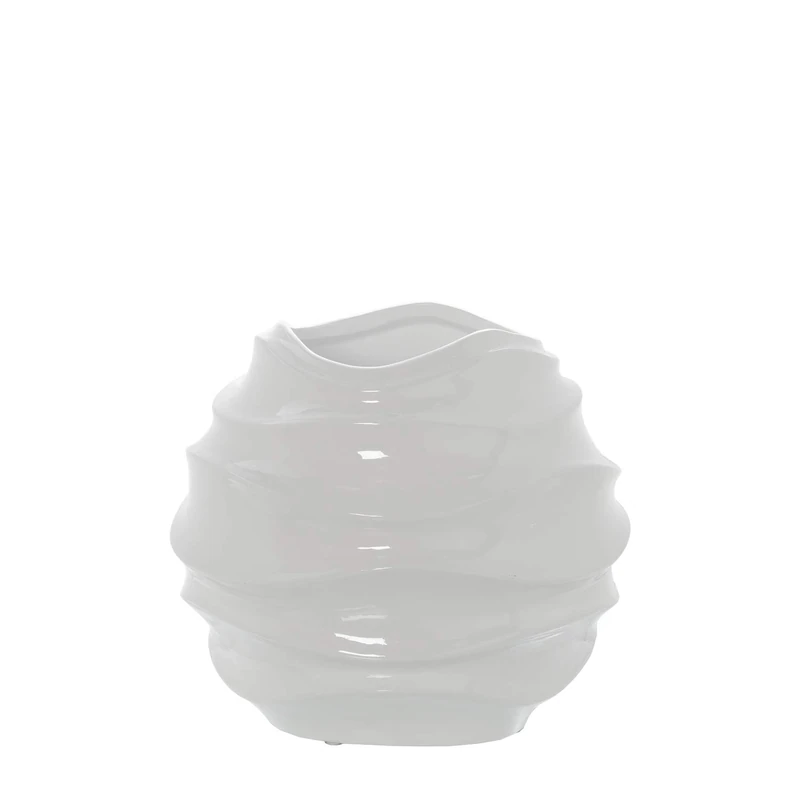 JARRÓN CERÁMICA 20 CM BLANCO BRILLO_°30X20CM