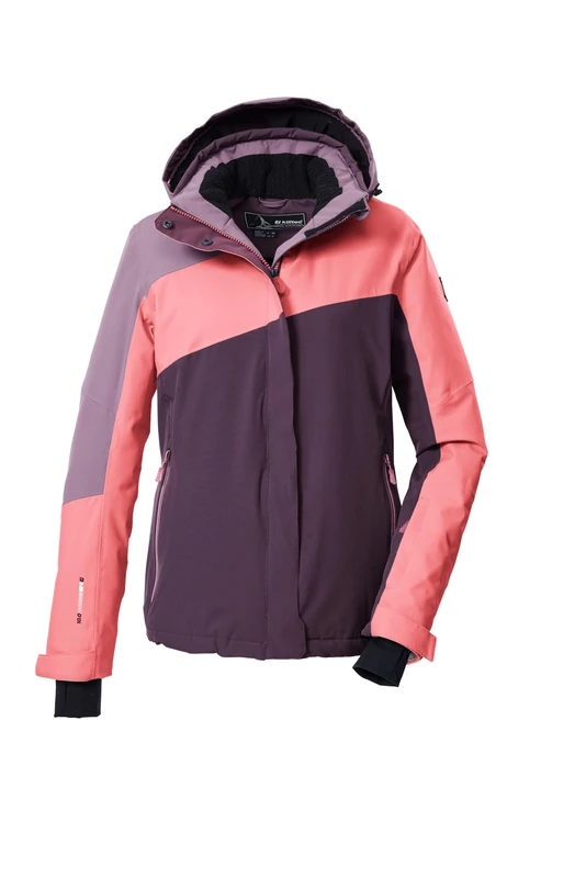 Killtec KSW 26 WMN Ski Jacket/Functional Jacket with Zip-Off Hood and Snow Guard Light Pink 38 43412-000