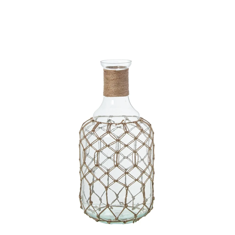 JARRÓN CRYSTAL BOTTLE 38 CM C/CUERDA_°19X38CM