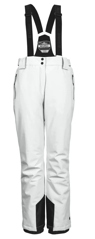 Killtec KSW 249 WMN SKI PNTS_ERIELLE Women's Ski Trousers with Removable Straps, Edge Protection and Snow Guard, Off White, 46, 43428-000