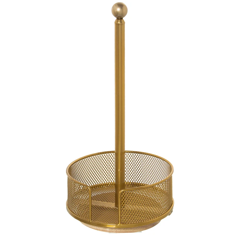 Cochina Metal Rejilla Dorado 18 x 36 cm Roll Holder Turntable Base