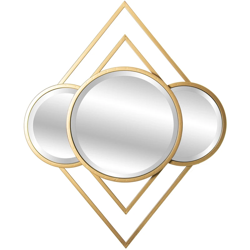 AlexandreHouse ESPEJO PARED METAL DORADO_80X3X65CM