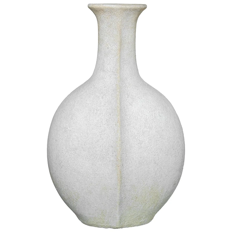 JARRÓN CERÁMICA 46 CM BLANCO RÚSTICO_29X23X46CM